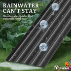 YITAHOME 8x2x1.5ft Large Raised Garden Bed Kit, 17" Tall 9 in 1Galvanized Metal Planter Box with Gloves & Safety, Outdoor Above Ground Planters for Plants Vegetables Flowers, Black