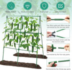 3 Packs Cucumber Trellis for Raised Bed, 50" x 33" A-Shape Garden Trellis for Climbing Plants, Outdoor Metal Arch Vegetable Plant Support for Tomato, Cucumber, Pea, Zucchini & Vine Plants