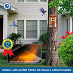 SISTERBIRD Premium Bluebird Houses for Outside, Bird Houses for Outside Suitable for Garden Decoration, Wooden Bird House, Blue Bird Houses for Outdoors Gift, Assembly Required