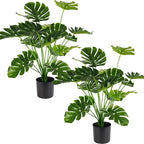 Toopify 28" 2Pack Large Fake Plants Artificial Palm Tree in Pot for Indoor and Outdoor Home Office Decor (Medium)