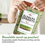 HOME GROWN Alfalfa Sprout Seeds 8 oz Bulk Heirloom Non-GMO, USA Sourced, High Germination, Fast Growing Microgreens, Nutrient Dense Sprouting Seeds for Sandwiches & Salads, Indoor Garden