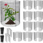 30 PCS Round Plant Protector from Animals, 12 Pack 12'' x 12'' Metal Plant Cages，30Pcs Metal Mesh to Keep Animals Out, Garden Protection Bunny Barricades, Wire Plant Protectors for Rabbit Chicken Duck