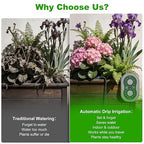 Automatic Plant Waterer Indoor Self Watering System for Pot Plant,Battery Powered Outdoor IPX5 Waterproof Auto Drip Irrigation Kit Beginner-Friendly Water 15 Plants