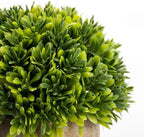 Velener Artificial Boxwood Faux Plant Indoor- Topiary Small Desk Plant Decor for Bedroom Office Cubicle Shelf Decor Window Will Plant Shelf Decoration Dorm Kitchen Counter, Farmhouse Home Decor Accent
