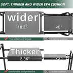 Garden Kneelers Seat, Stable and Save Anti-Tipping Design 10.2" Wider Garden Kneeler and Seat with Handle, Heavy Duty Gardening Stool for Seniors, Gardening Weeding Bench for Gardeners Parents - Black