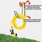 Garden Hose Holder Water Hose Hanger Wall Mounted,304Stainless Steel Solid Hose Hook Holds Up to 50Ft Garden Hose, Expandable Hose, Water Hose(Matt Black 2pcs)