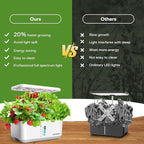 Ahopegarden Indoor Garden Hydroponics Growing System: 10 Pods Plant Germination Kit Herb Vegetable Growth Lamp Countertop with LED Grow Light - Hydrophonic Planter Grower Harvest Lettuce