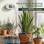 Automatic Plant Waterer, Plant Watering Device for 15 Pots, Indoor Plant Watering System, Auto Drip Irrigation Kit Programmable Water Timer with Smart Humidity Detection