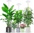 6.3in Grow Light, 80 LED Full Spectrum Halo Plant Lights for Indoor Growing, Height Adjustable 10"-65" Growing Lamp, Auto Timer 6/12/16Hrs, 3 Lighting Modes, Idea for Large Plant, 3 Pack