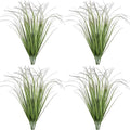 Artificial Plants Fake Wheat Grass Tall Shrubs, Faux Greenery Plastic Leaves Plant Indoor Green Decoration Home Garden Christmas Party Table Centerpieces Hotel Hall DIY Decor - Tail End Red 16 Bundles