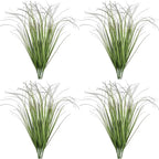 Artificial Plants Fake Wheat Grass Tall Shrubs, Faux Greenery Plastic Leaves Plant Indoor Green Decoration Home Garden Christmas Party Table Centerpieces Hotel Hall DIY Decor - Tail End Red 16 Bundles