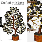 YATSKIA Black Tourmaline Crystal Tree, Gemstone Tree Home Office Decor, Spiritual Decor, Crystal Gifts