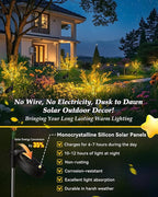Neporal Golden Solar Flowers Outdoor Waterproof 6PK, 7-Stems Floral Solar Lights, Outdoor Garden, Yard, Patio Decor