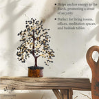 ZENFULSTONE Black Tourmaline Crystal Tree for Protection & Grounding from Negative Energy as Home & Office Decore | Handmade Bonsai for Protection | Perfect Cleansing Energy Gift for Mom & Dad