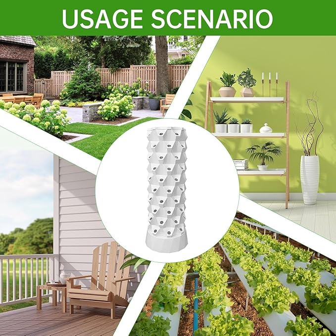 Hydroponic Tower, 14-Layer Hydroponics Growing System Kit with 70 Slots, Vertical Garden System with 20L Water Tank and Pump for Indoor Outdoor Home, Balcony & Patio (80 Slots)