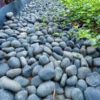 FANTIAN 20 lbs Natural Unpolished Black Rocks Mexican Beach Pebbles, 2-3 Inch Decorative Black River Rocks for Outdoor Landscaping, Garden Paving, Plant Rocks, Fountain and Walkways