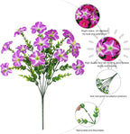 Artificial Flowers for Outdoors Decoration, 20 Bundles Faux Morning Glory with Eucalyptus Look Real UV Resistant Fake Plants Silk Flowers for Outside Yard Gardens Porch Patio Planter Home Urn, Mix