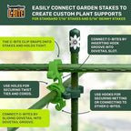 Plant Mixed Color & Size Support Clips | Tomato Cage Connectors for Trellis, Garden Stakes, Wire Fence, Climbing Plants, Vine, Gardening Protection | 50 Lime (5/16") + 50 Green (7/16")