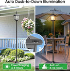 68" Solar Lamp Post Lights Outdoor,2-Pack 2700K Dusk to Dawn Solar Light Posts,Waterproof Outdoor Lights for Garden, Patio, Lawn, Pathway, Driveway, Front Porch Decor(Warm White)