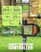 Breeze Touch 120FT Drip Irrigation System with Timer, Automatic Irrigation System for Garden, Quick Connect Drip Irrigation Kit for 120ft Coverage, Adjustable Watering System for Raised Beds & Patio