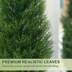 2Pack 5ft Outdoor Artificial Cedar Topiary Trees, All-Weather Faux Pine for Home Porch Entryway Decor