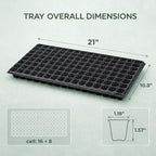 Gardzen 10 Pack 128 Cell Seed Starter Trays, 1.5" Deep Plug Tray for Seedlings, Durable Seedling Trays with Drainage Holes, Fit Standard 1020 Drip Tray
