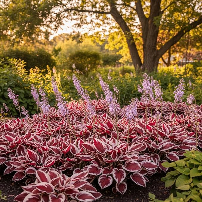 100+ Hosta Seeds for Planting Outdoors, Rare Perennial Flower Seeds, Shade Loving Hosta Plants for Garden Beds, Containers, Patios (White and Red)