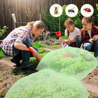 Sawysine 4 Pack Mesh Plant Cover Reusable Screen Cloche Dome Plant Protector Tent Collapsible Umbrella for Outdoor Garden Greenhouse Vegetable Flowers Strawberry from Animals(15 x 15 Inch,Green)