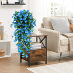 4-Pack Fake Hanging Plants, Faux Hanging Plant Artificial Greenery for Living Room Bedroom Boho Wall Shelf Indoor Outdoor Decor (Blue Morning Glory)