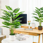Der Rose 2Packs 28'' Fake Plants Tall Artificial Monstera Faux Plants Indoor for Living Room Home House Decor