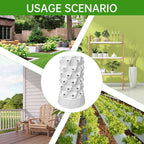 Hydroponic Tower, 14-Layer Hydroponics Growing System Kit with 70 Slots, Vertical Garden System with 20L Water Tank and Pump for Indoor Outdoor Home, Balcony & Patio (48 Slots)