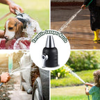 Feekoon Jet Nozzle with Shut Off, 3/4" GHT Sweeper Garden Hose End Zinc Nozzle with Shut Off Valve, Water Hose Sprayer Jet for Garden Watering, Car Washing and Sidewalk Sweeping(Black,1 Pack)