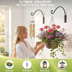 Lifyzoon Heavy Duty Plant Hanger Bracket (22"/Black) Outdoor Hand-Forged Hanging Plant Bracket Durable and Stable Bird Feeder Hanger