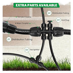 Bonviee 40-Pack 1/4” Push-to-Connect Drip Irrigation Emitters – Adjustable Quick-Install Precision Watering Stakes for Garden, Raised Beds & Greenhouse