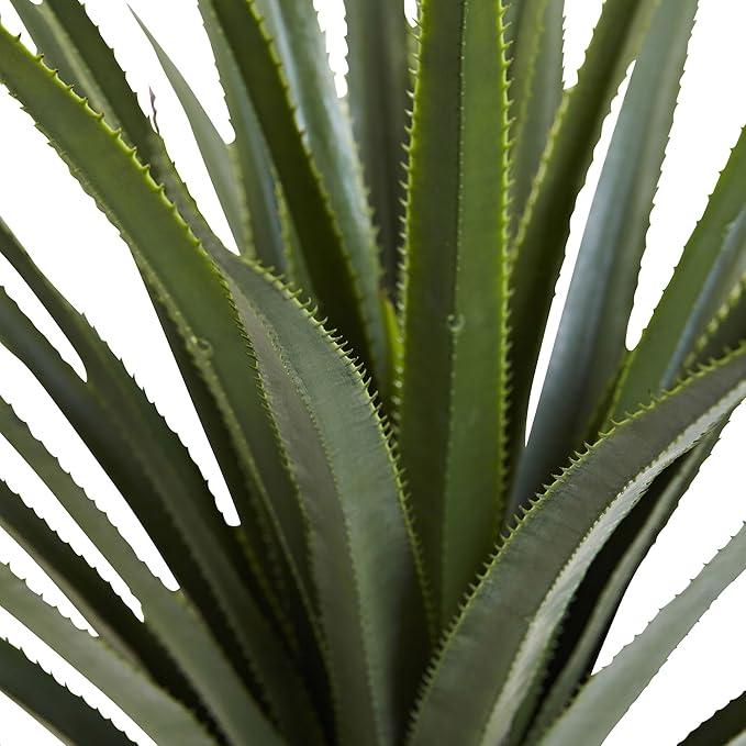 Nearly Natural 4ft Artificial Spiked Agave Plant, Faux Succulent Greenery for Indoor Decor