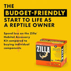 Zilla Desert Habitat Accessory Kit, Starter Kit for Reptiles, Easy Start for Desert-Dwelling Reptiles, Includes Lighting, Bedding and Food, Ideal for Size 10G Terrariums
