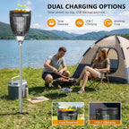 Solar Bug Zapper Outdoor, Jinyeda 4200V Mosquito Zapper with RGB Projector & Flame Lights, Cordless Mosquito Killer, USB Rechargeable Fly Insect Trap Waterproof Lighting Decor for Patio, Garden, Yard