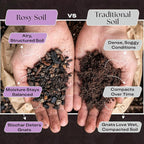Rosy Soil Orchid Soil Potting Mix - Superior Aeration & Drainage for Orchids - Peat-Free, Microbially Active Biochar Powered Soil for Orchid Plants - Ideal for Indoor Gardening - 4 Quarts