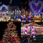 JMEXSUSS 200LED 66Ft Connectable Christmas Lights Indoor Outdoor Clear Wire | White to Multicolor String Lights | Twinkle Fairy Light Plug in for Bedroom Classroom Wedding Tree Patio Xmas Decor