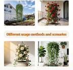 1 Pack Garden Obelisk Trellis for Climbing Plants Outdoor, 6.7FT Adjustable Metal Plant Support with 3 Decorative Tops, Black Rustproof Trellis for Roses, Tomatoes, Clematis & Vines