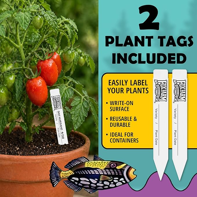 FoxFarm Ocean Forest Potting Soil with 2 Plant Tags, 1.5 cu ft – Light, Aerated Texture – for All Container Plants