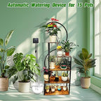 Automatic Plant Waterer Indoor, Drip Irrigation System for Potted Plants, Vacation Plant Self Watering Device, Drip Timer Auto Watering for Housplants, Garden, Greenhouse (15 Pots, Adjustable Dripper)