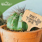 Whaline 30Pcs Wood Plant Labels with A Marker Pen, T-Type Wooden Plant Marker Garden Sign Tags Garden Markers for Seed Potted Herbs Flowers Vegetables, 2.4 x 3.9 Inch