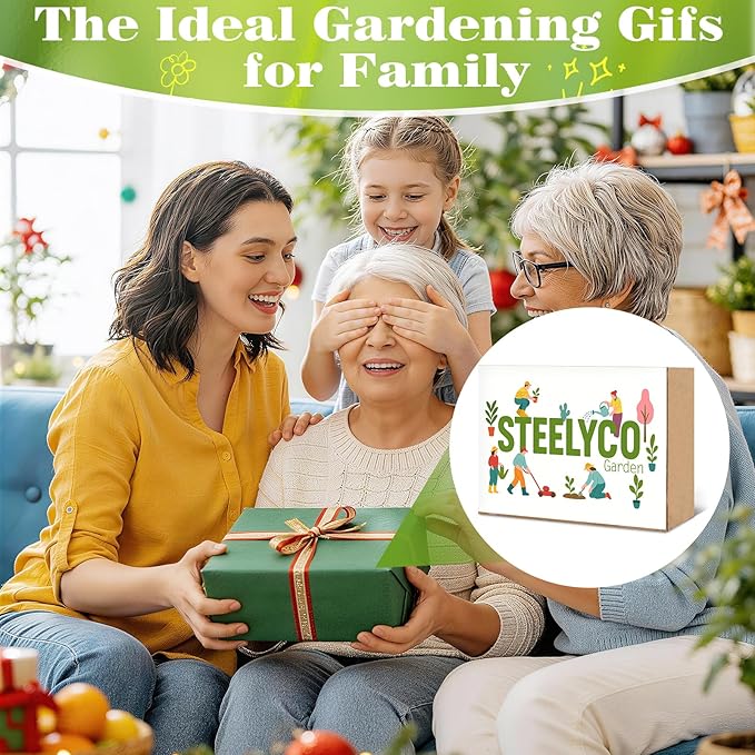 18-Piece Gardening Kit with Bonsai Tools, Succulent & Herb Planting Set, Pruning Shears, Seed Trays, Waterproof Mat – Durable BPA-Free Indoor & Outdoor Garden Tool Set Gift