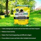 Nature's MACE Mole and Vole MACE, Mole Deterrent for Yard, Mole Repellent for Lawns, Keep Moles Out of Garden, Castor Oil Granules, Vole Repellent Outdoor, Plant & Pet Safe, 22 lb Bag, 17,600 Sq Ft