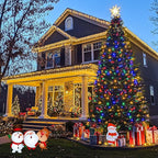 JMEXSUSS 600 LED Color Changing String Lights Plug in, 168FT Warm White & Multicolor Christmas Lights with Remote, Christmas String Lights Outdoor Waterproof Clear Wire for Tree Xmas Decor