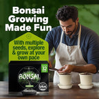 Bonsai Tree Kit Gifts for Men & Women - Grow 4 Bonsai Trees - Unique Gardening Crafts for Adults, DIY Hobbies for Plant Lovers & Gardeners - Unusual Christmas Gift Ideas for Mom & Dad