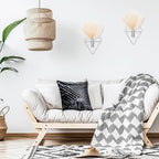 Canlierr 2 Pieces Wall Decor Hanging Planters with Artificial Plants Metal Hanging Vase Indoor Plants Holder Modern Boho Wall Art for Bathroom Bedroom Living Room Decor(Silver,Pampas Grass)