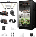 Spider Farmer Grow Tent Kit Complete 3x3x6ft G3000 Bar Style LED Grow Light Full Spectrum Ventilation System 36"x36"x70" Indoor Grow 1680D Canvas Tent 4" Inline Fan Carbon Filter & 6'' Clip Fan