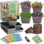 Garden Republic Microgreens Growing Kit - Micro Greens All-in-One Set with Non-GMO Seeds, Growing Trays and Planters - Microgreen Seed Tray and Soil Disks Set - Sprout Growing Kit